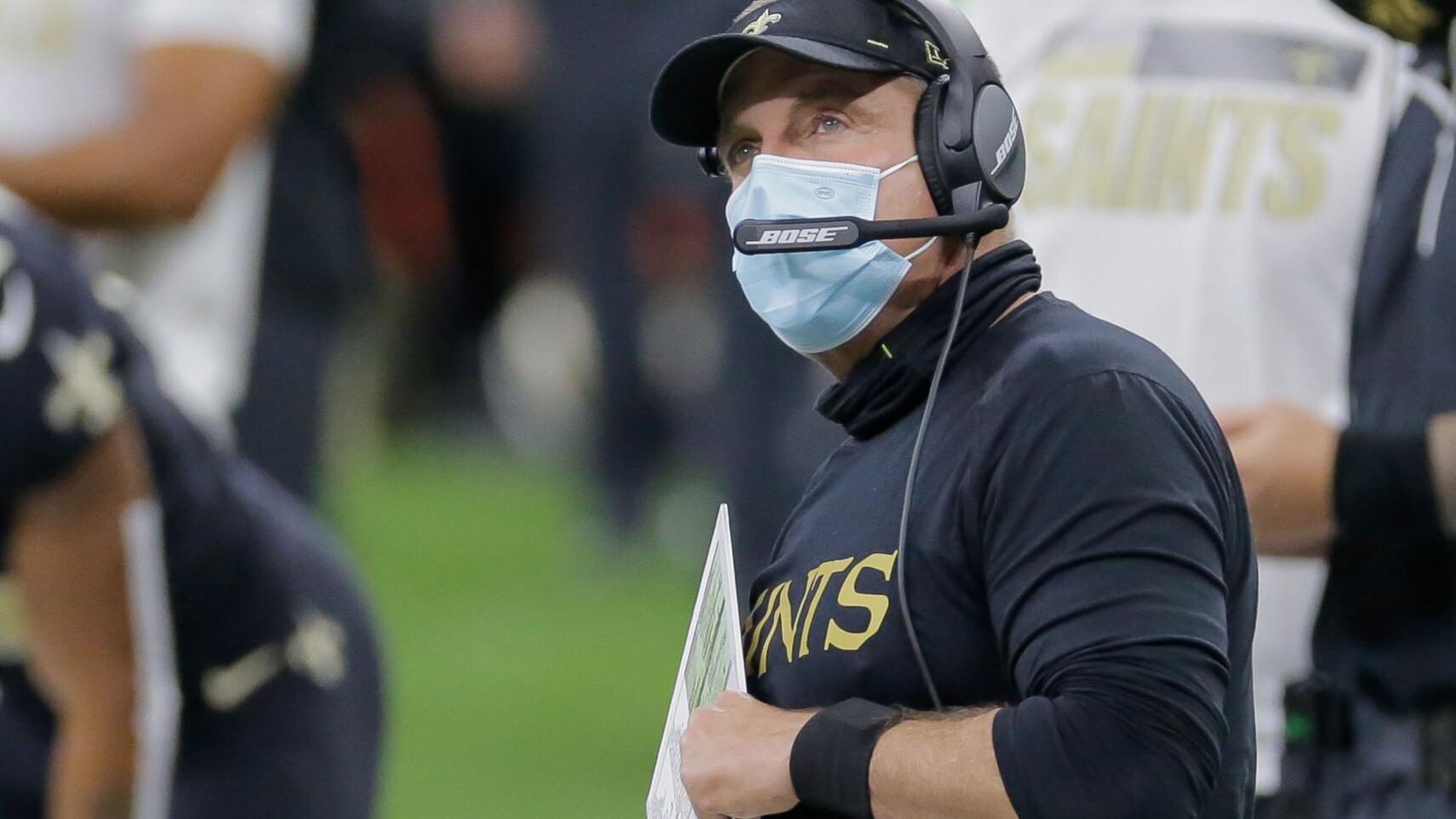 Sean Payton Opts For Simple 1 75 Surgical Mask Vs Packers Felt Lighter Cleaner Than Gaiter Saints Nola Com