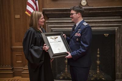 A top U S jurist presents prestigious Civil Air Patrol award to Mandeville man St Tammany