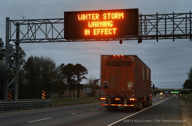 Persistent winter storm wreaks havoc well into Wednesday in south Louisiana, closing interstates, bridges, airports