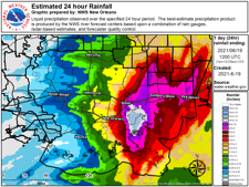 claudette nola warnings dropped rainfall occurred radar