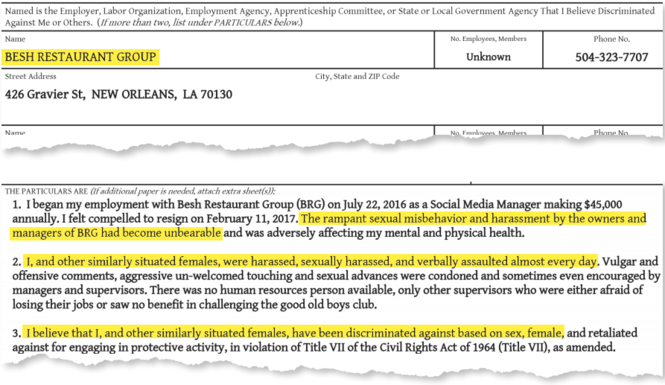 John Besh restaurants fostered culture of sexual harassment, 25 women say