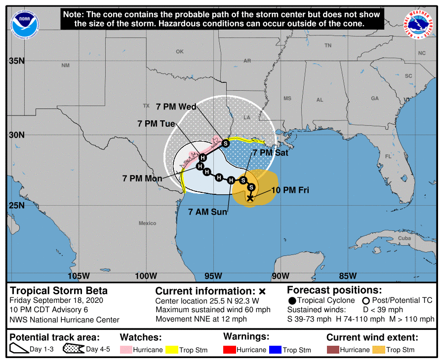 4 Louisiana Parishes Under Tropical Storm Watch Ahead Of Beta: See ...