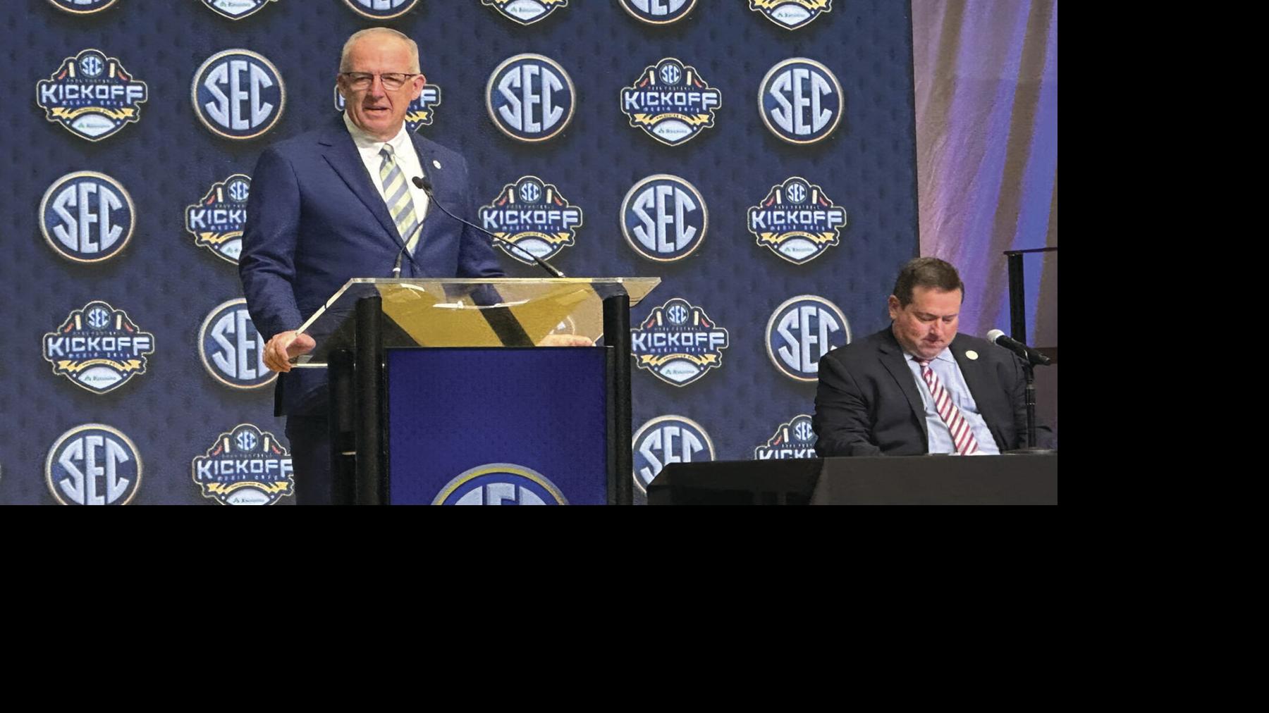 Coverage image for: ‘A sanity test’: Attorney for ex-NFL players once bound for LSU plans legal action against SEC, Greg Sankey