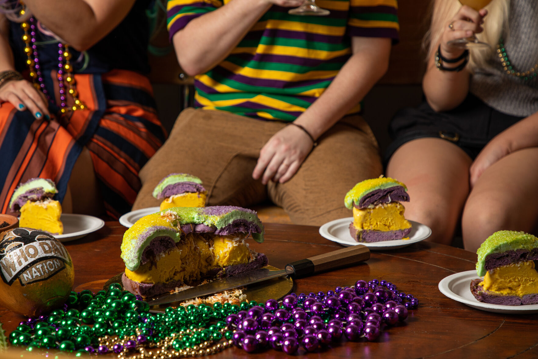 Golden Butter 4-Layer Rainbow Cake