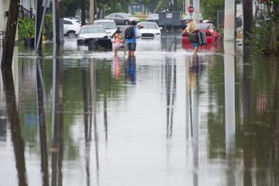 Flooding near Xavier in 2019