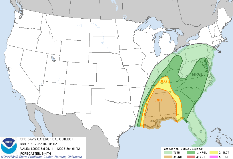 Hurricane-force Winds, Severe Storms Possible Saturday In New Orleans ...