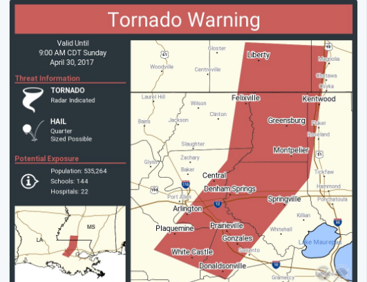 Tornado Watches, Jazz Fest Delay And Other Weather Updates For New ...