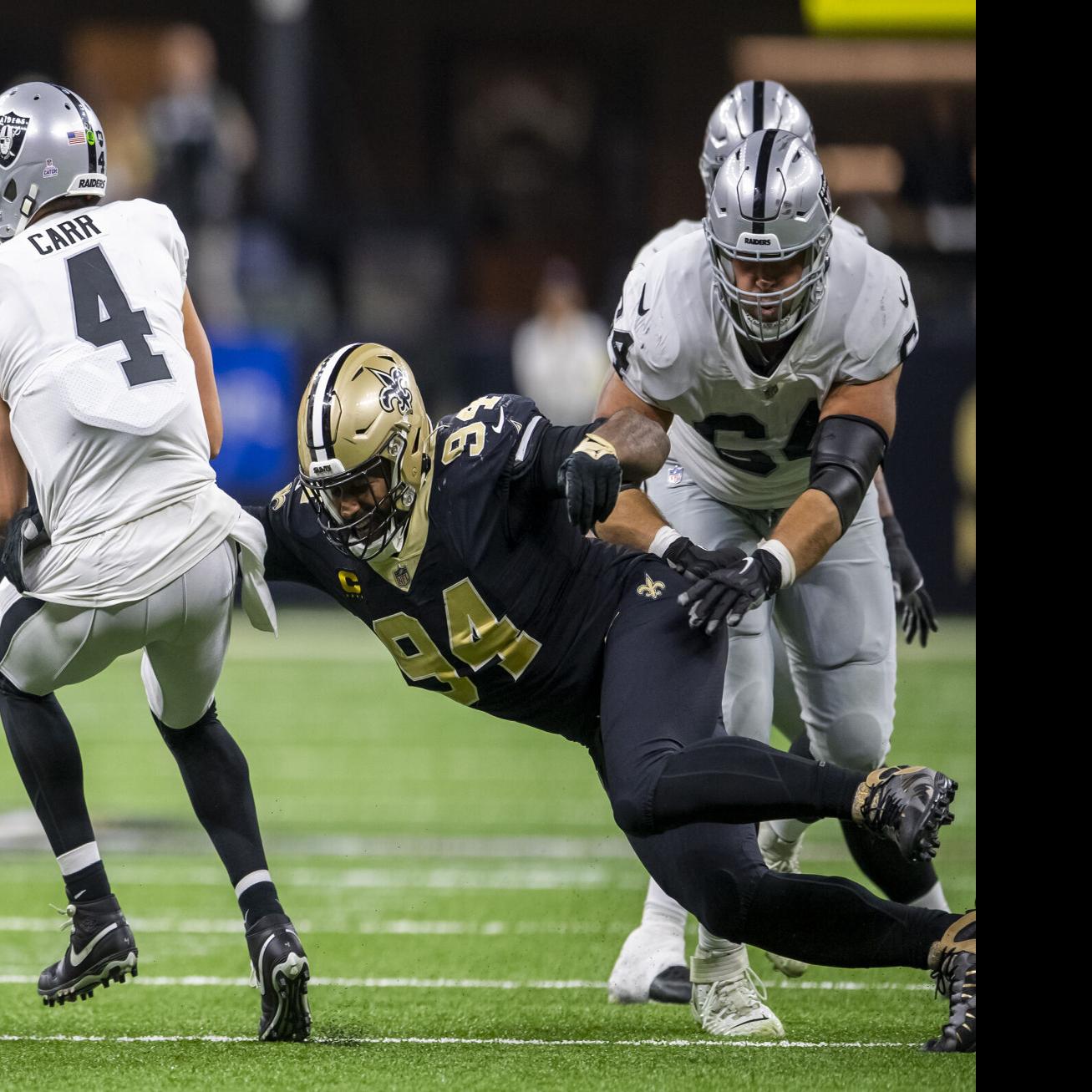 Cameron Jordan out for 1st time with injury in 186-game Saints career