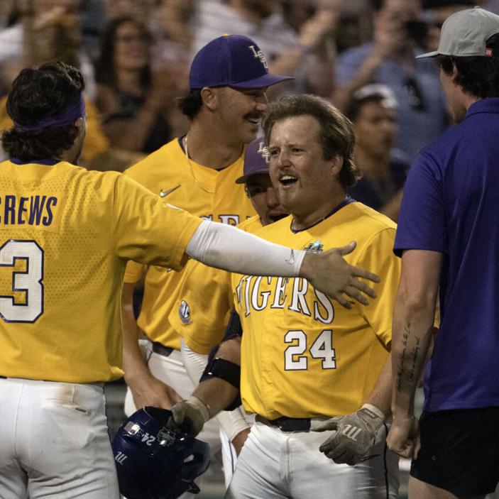 Hot] Buy New Tommy White Jersey LSU Tigers Purple 2023 WS