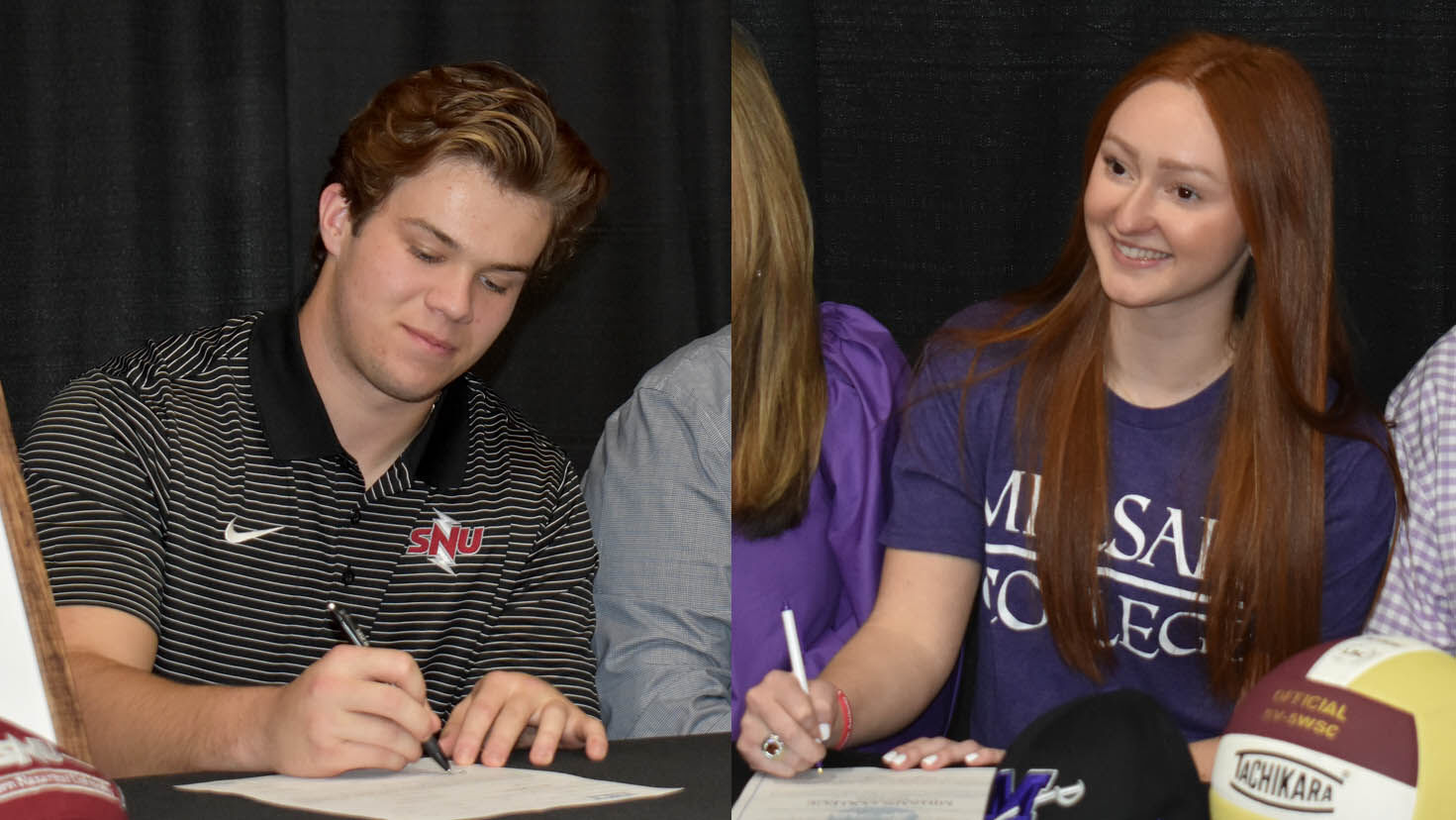 Northlake Christian Seniors Gavin Krone and Abigail Drury Commit to Southern Nazarene University and Millsaps for Football and Volleyball