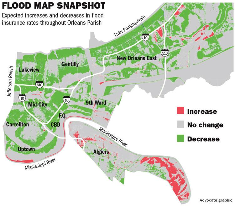 New Orleans' revised flood maps set to slash insurance rates for many