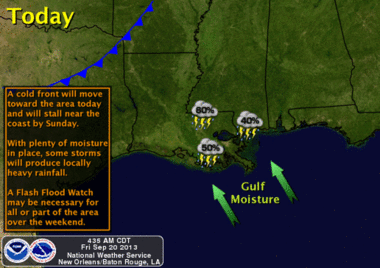 Flash flood watch issued for southeastern Louisiana through Sunday ...