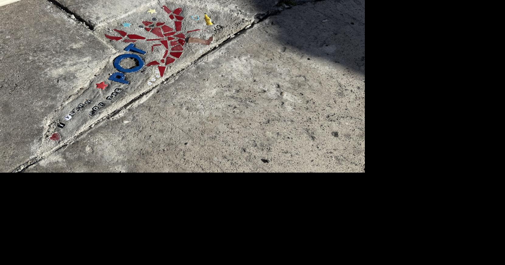 This artist fills potholes across the US with mosaics. New Orleans supplied plenty of canvas.