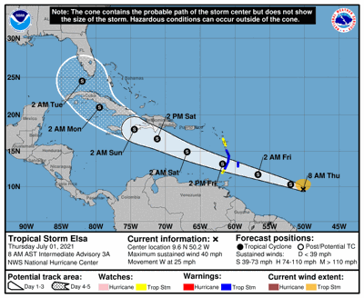 Tropical Storm Elsa Forms Expected To Reach Gulf Of Mexico Next Week See Track Hurricane Center Nola Com