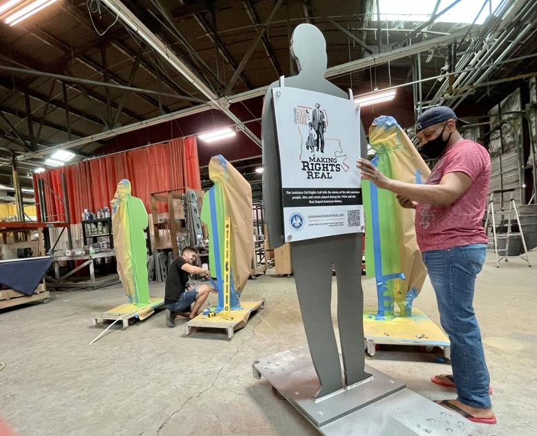 A six-foot steel protester to mark Dooky Chase’s Restaurant’s role in the Civil Rights movement