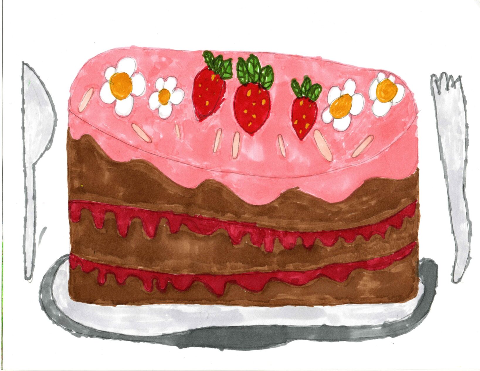 Strawberry cake様♡ありがとうございます♡ Fresh Strawberry Cake - Drive Me Hungry