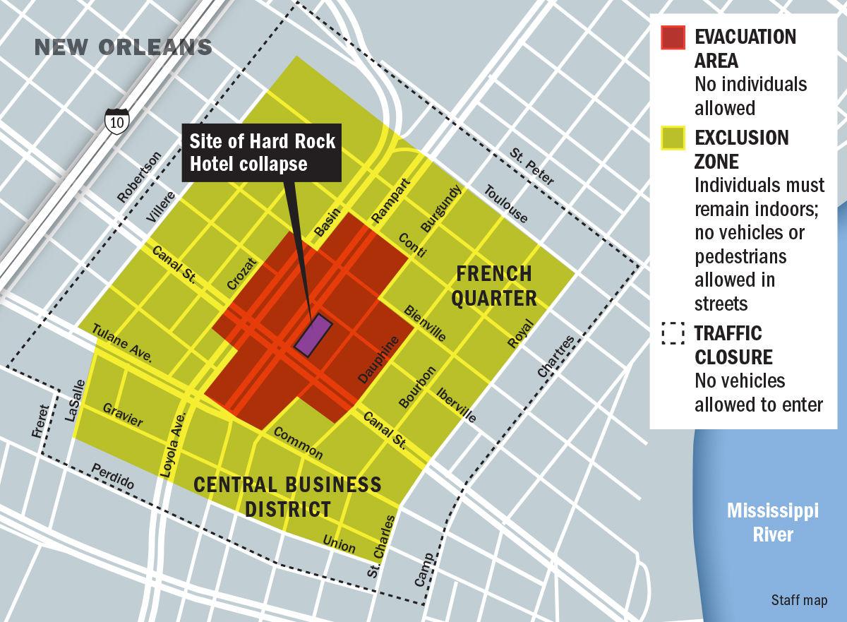 Hard Rock Hotel Evacuation Exclusion Zones Traffic