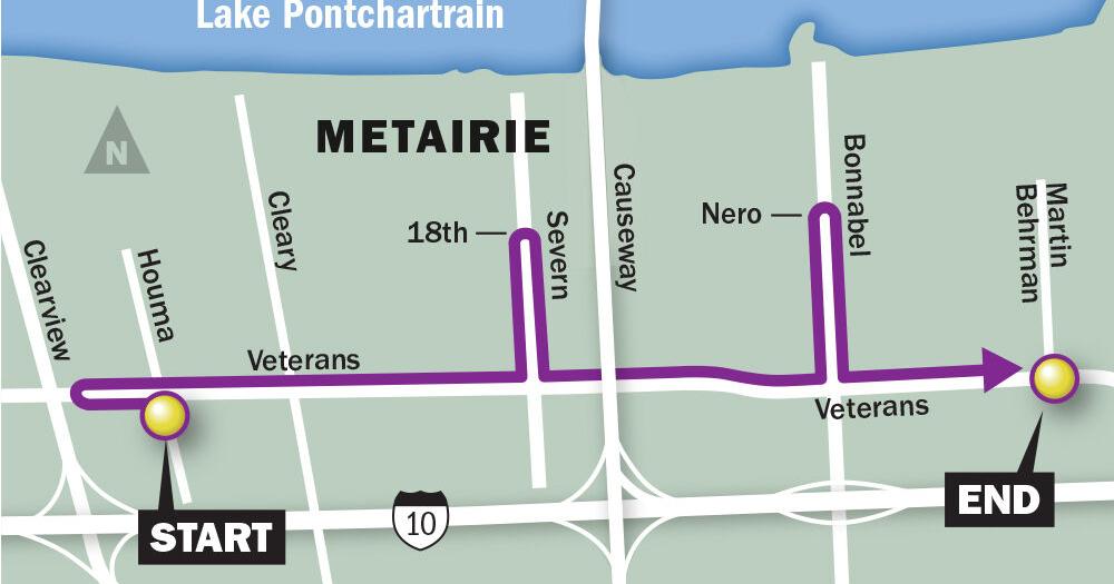 030122 Argus Elks Jefferson parade route map | | nola.com