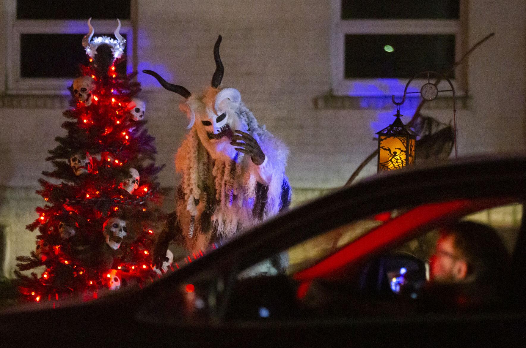 Krampus delights with Ho Ho horrible drivethrough Christmas ‘parade’ in New Orleans Louisiana