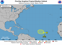 Disturbance in Atlantic 7am Monday