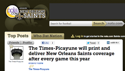 new orleans saints website