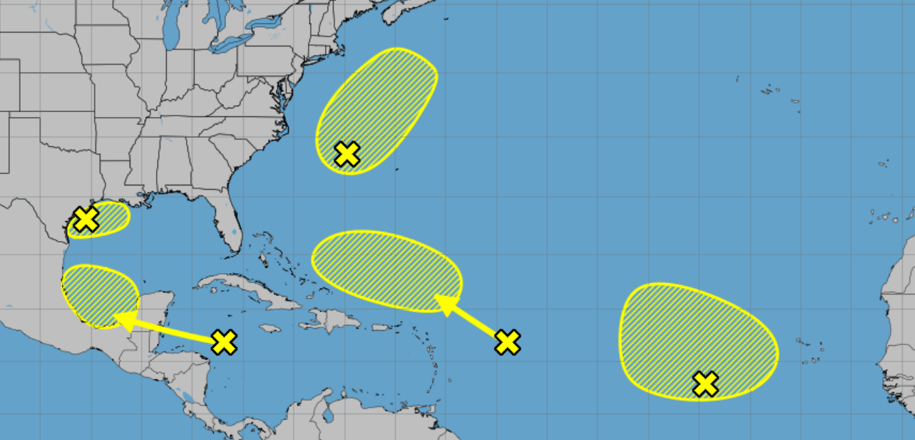LA braces for showers as 5 systems move in the Atlantic | Hurricane ...