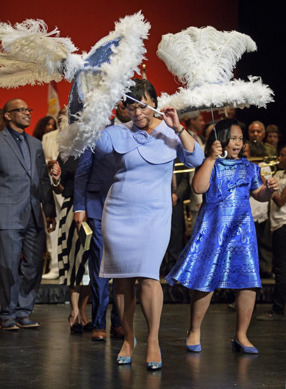 Photos: Mayor LaToya Cantrell celebrates with second line after