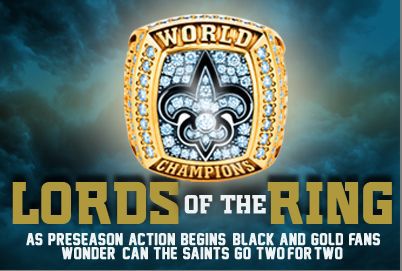 The 2009 NFL New Orleans Saints Championship Ring is a Popular 