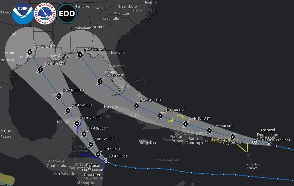 2 hurricanes possible in Gulf of Mexico next week See latest tracks