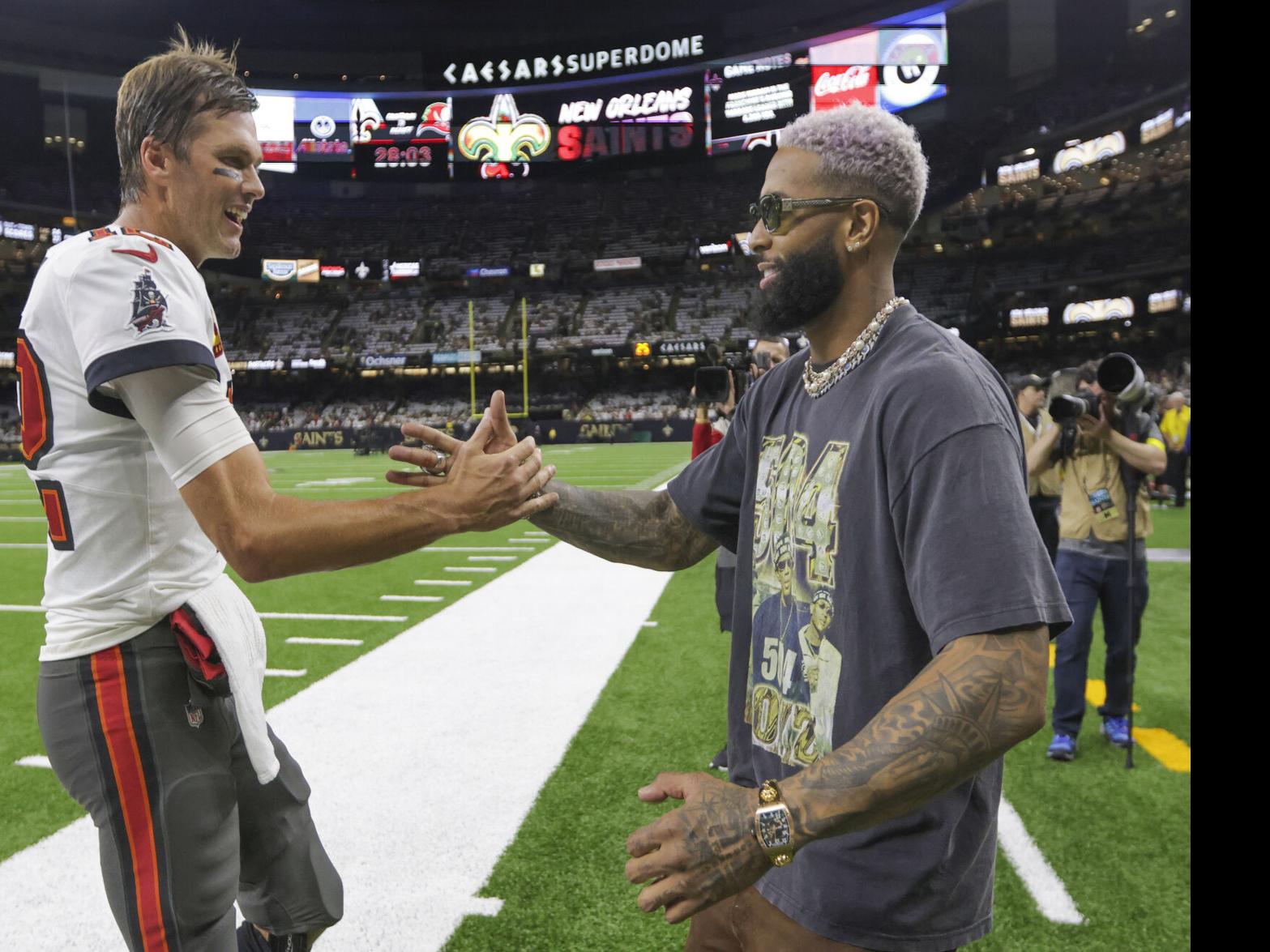 Free agent WR Odell Beckham Jr. is in the Superdome for Saints