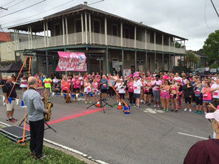 pink bra run