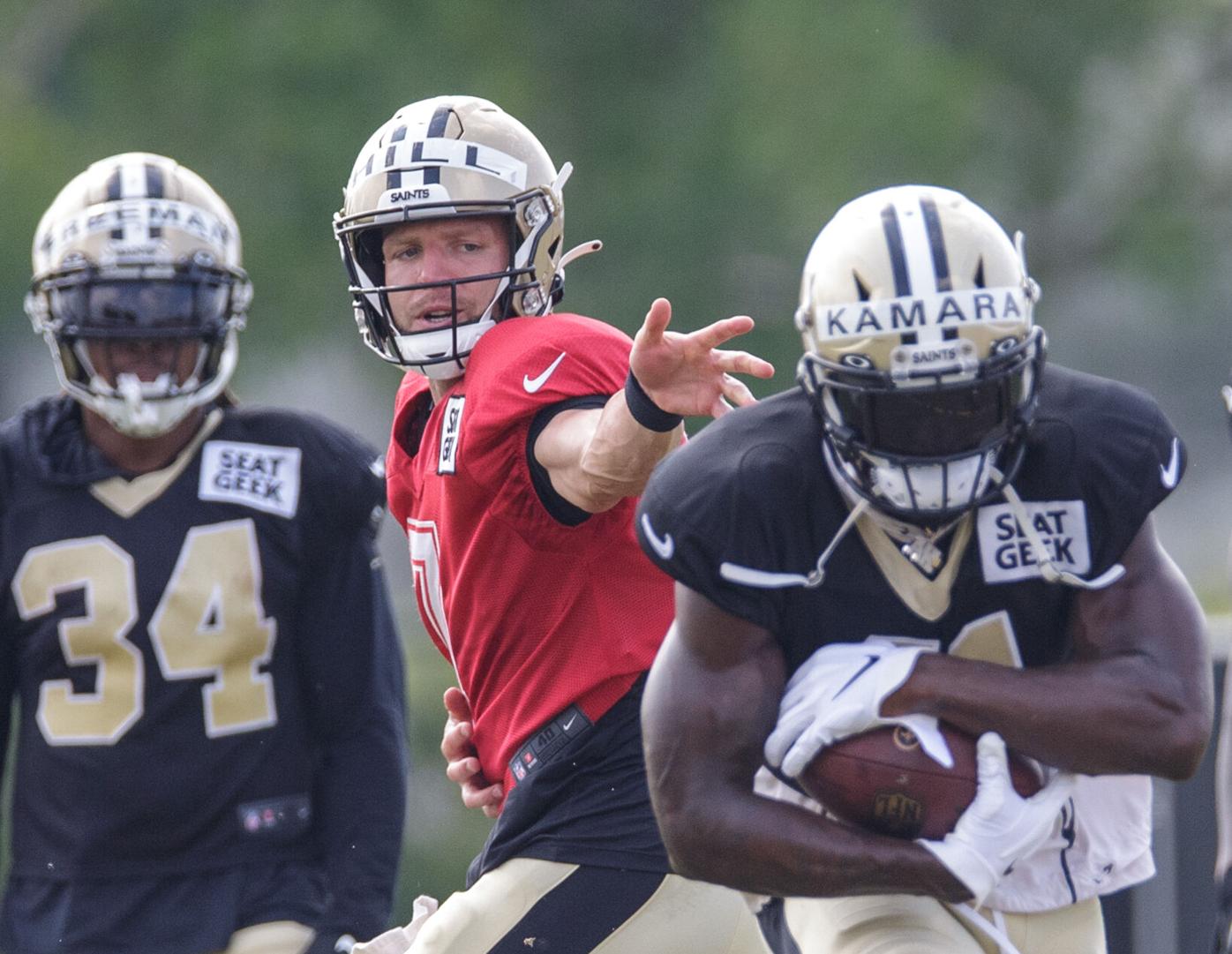 New Orleans Saints wide receiver Jalen McCleskey (17) catches a pass during  NFL football training camp in Metairie, Saturday, July 31, 2021. (AP  Photo/Derick Hingle Stock Photo - Alamy