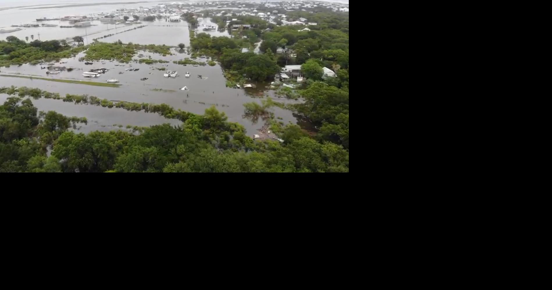 See aerial footage as Tropical Storm Cristobal causes heavy flooding in ...