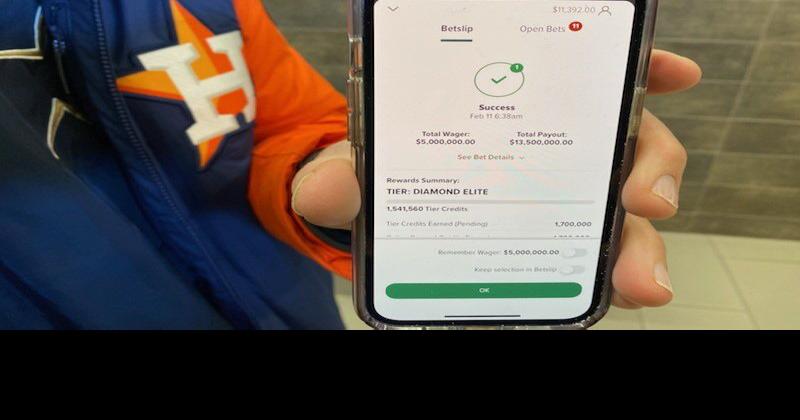 A rest area on the Louisiana-Texas border helps show popularity of Super Bowl sports betting