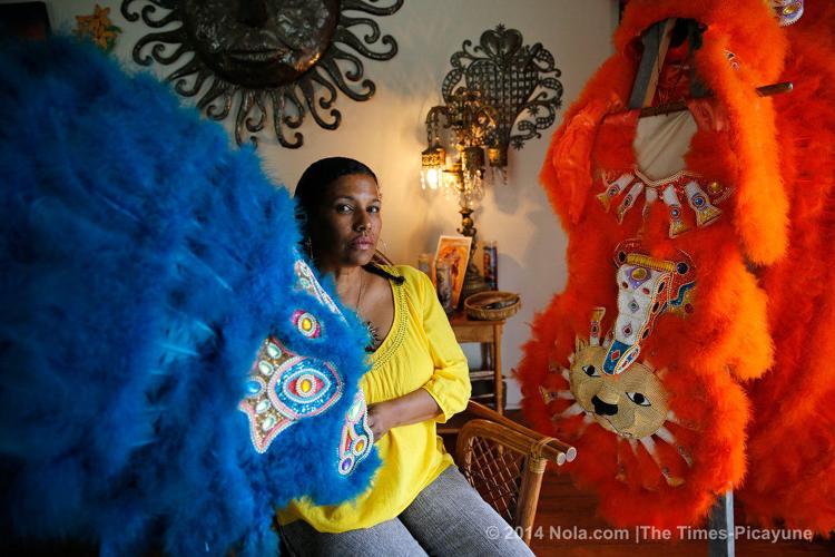 yellow pocahontas mardi gras indians