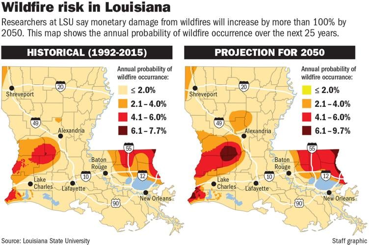 Hundreds of wildfires across Louisiana burn homes, forests Environment