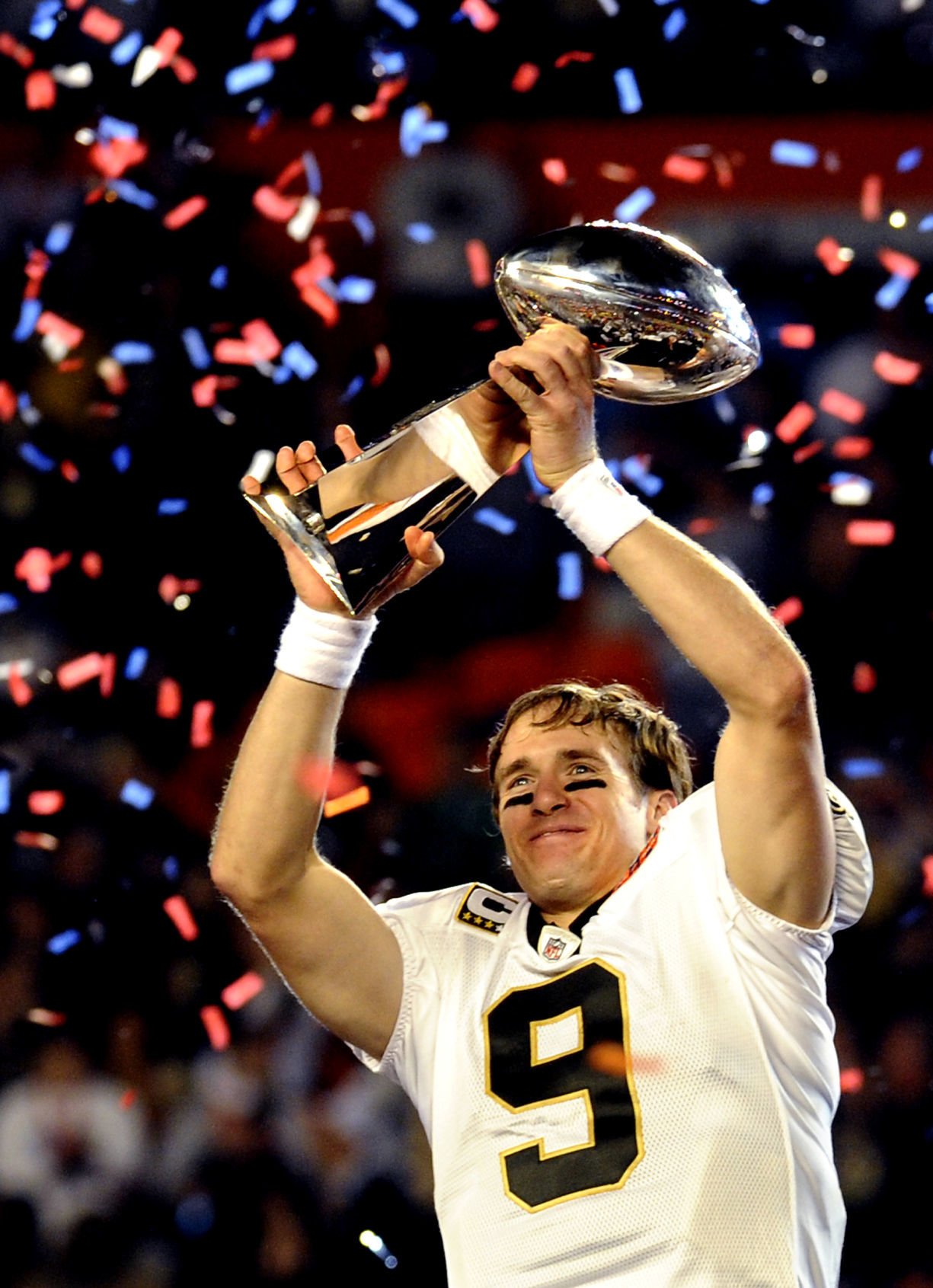 drew brees lombardi trophy