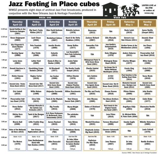 WWOZ's 2021 'Jazz Festing in Place' launches Thursday; see schedule