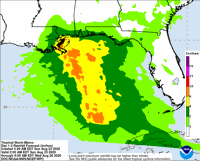 Potential rainfall for Marco