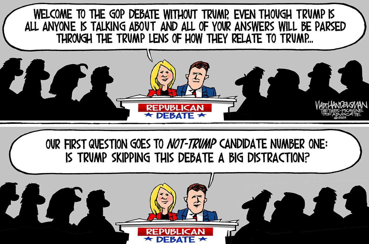 Trump Skips GOP Debate - Cartoon | Walt Handelsman | Nola.com