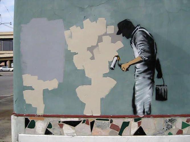 See 11 of Banksy's New Orleans paintings from 2008