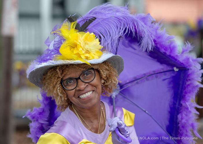 Mardi Gras Indians meander through Central City in New Orleans on Super Sunday 2019