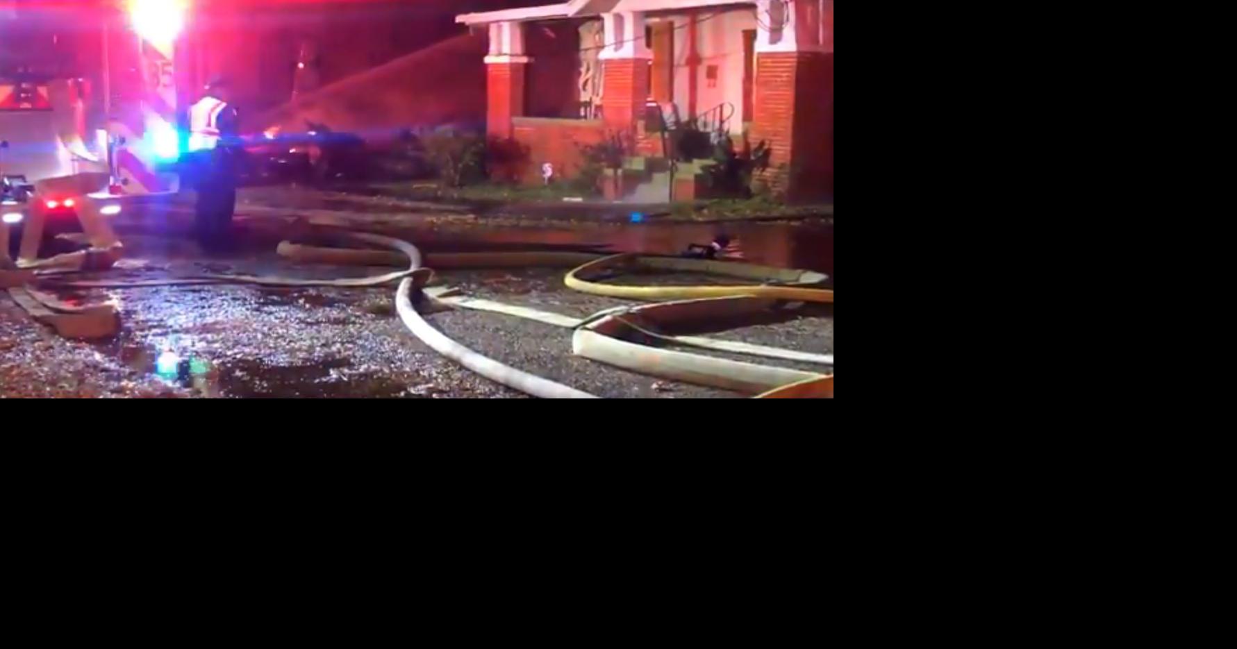 Large fire in New Orleans' Dixon neighborhood causes house to collapse