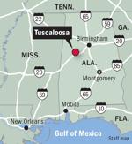 110225 Tuscaloosa Alabama map