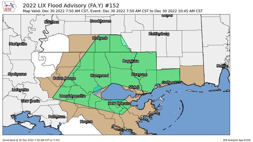 Flood advisory in place for New Orleans, northshore | One Tammany ...