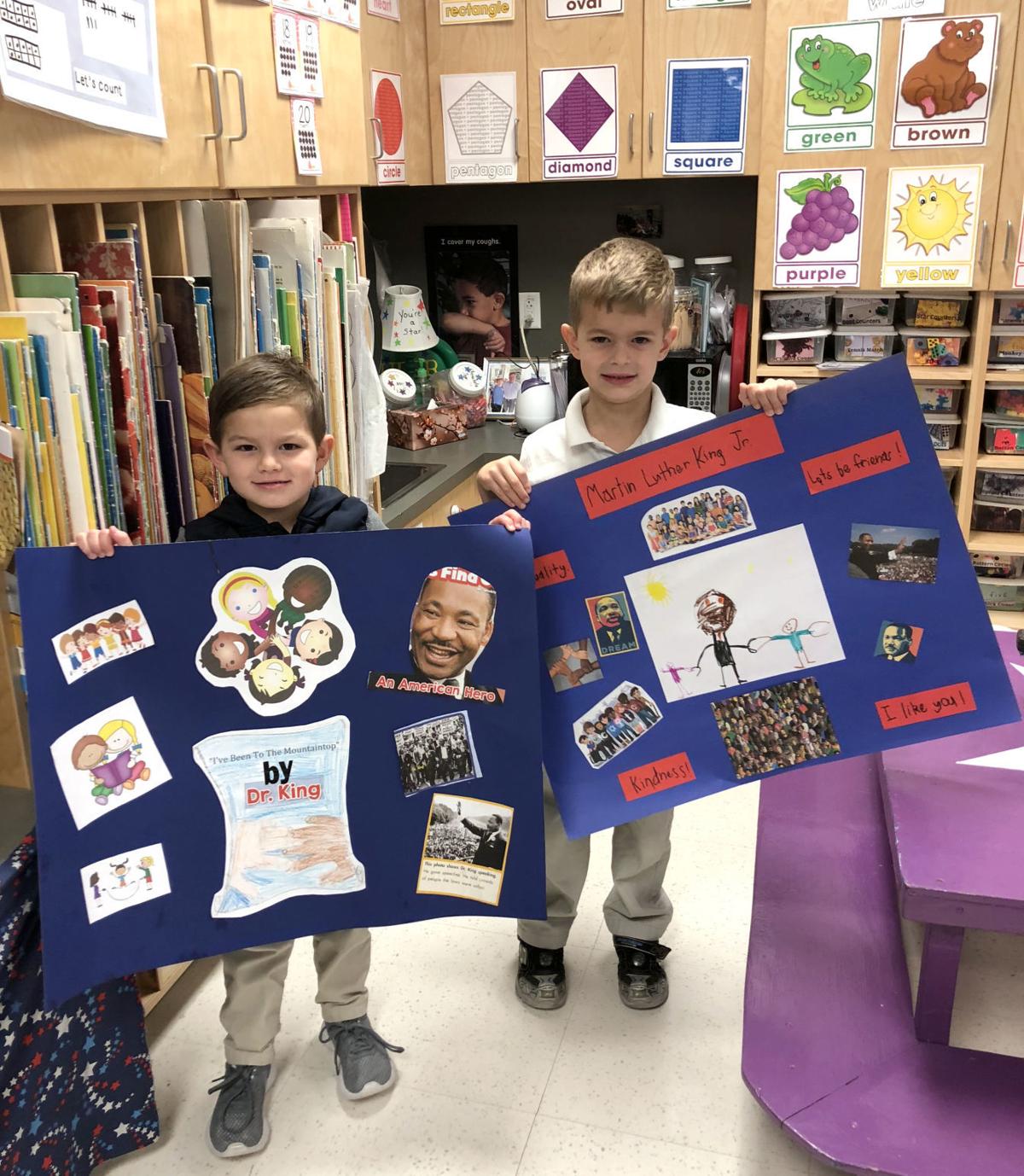 Madisonville Elementary School kindergartners learn about Martin Luther