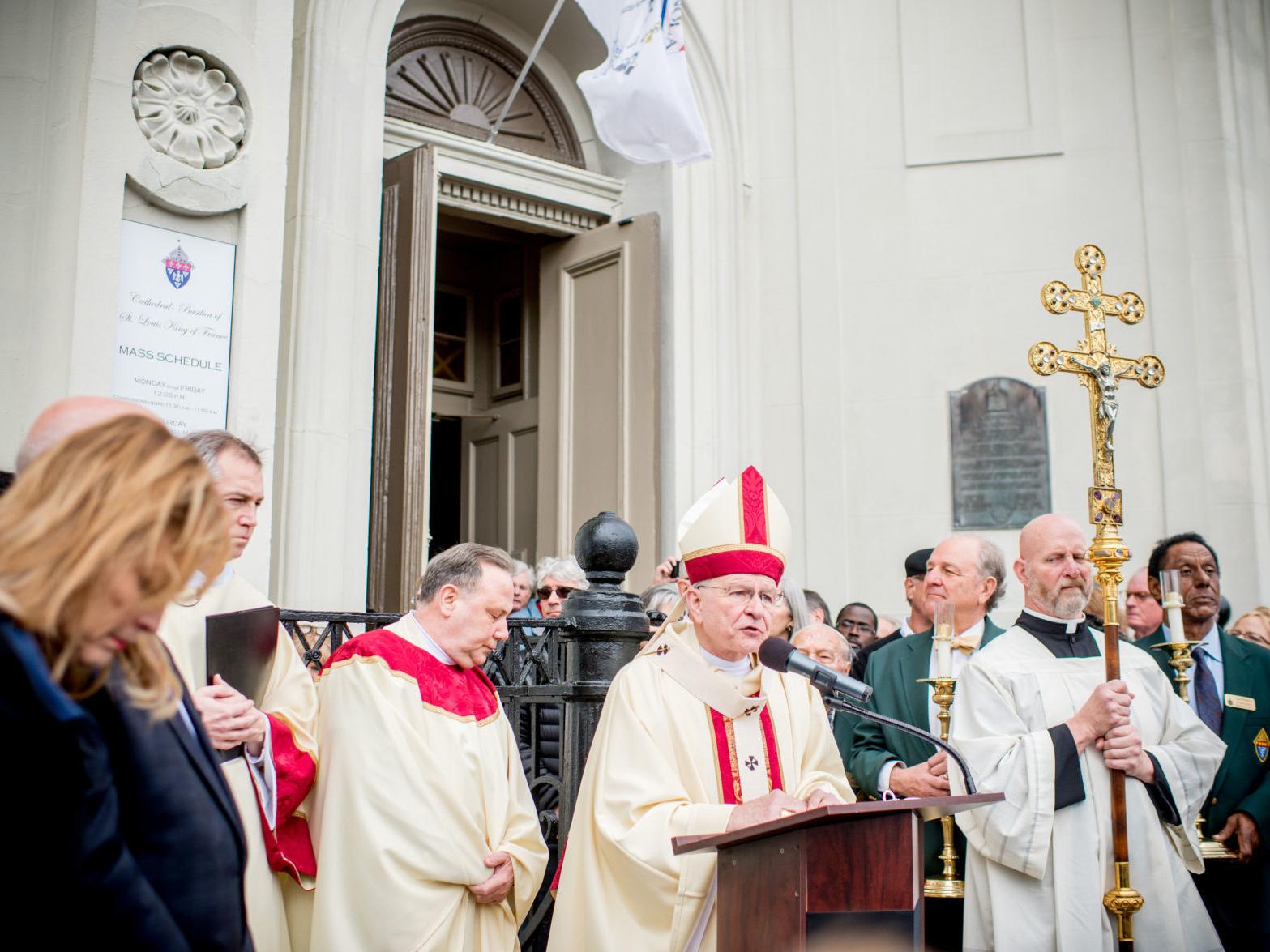 Marble statue of Pope John Paul II unveiled at Jackson Square more