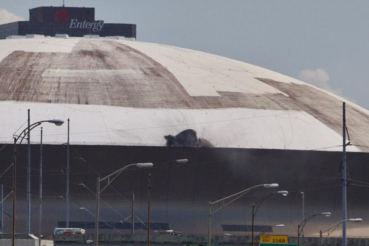 Portion of Caesars Superdome roof catches on fire - The Athletic