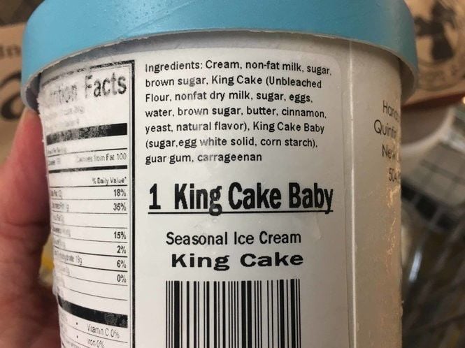 King cake ice cream -- with a baby inside -- made in New Orleans