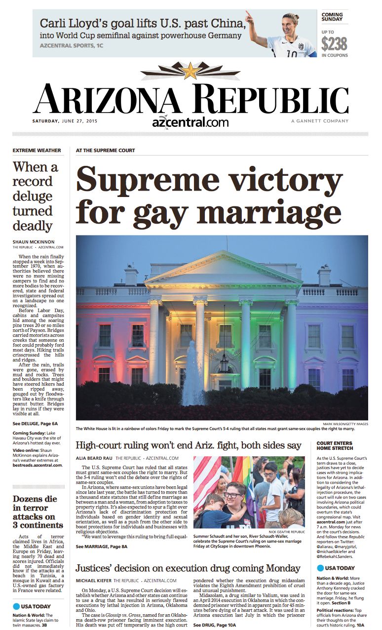 Read all about it! A look at how newspapers covered same-sex marriage ruling News nola
